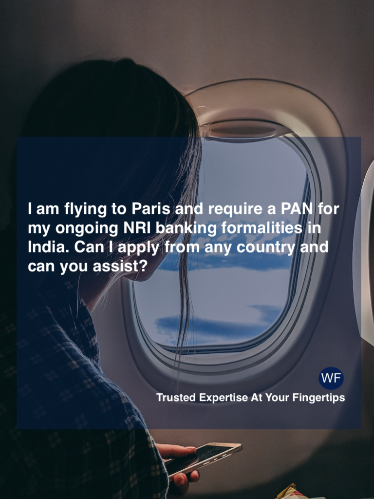 Apply NRI pan from Anywhere